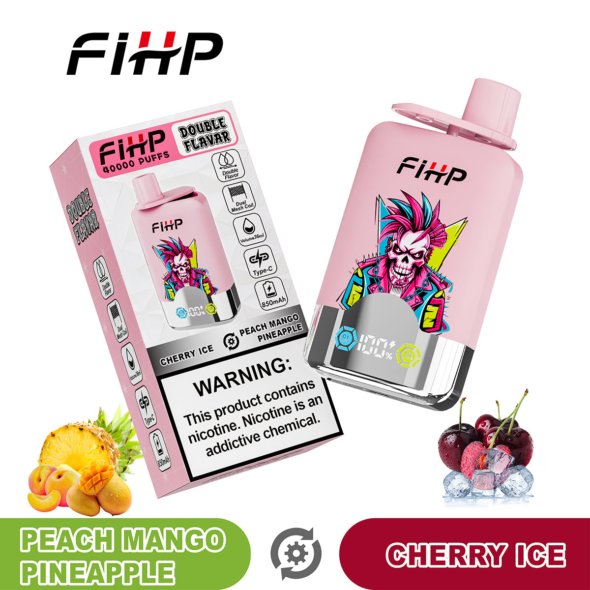 FIHP 40 000 zaciągnięć, waporyzator o podwójnym smaku