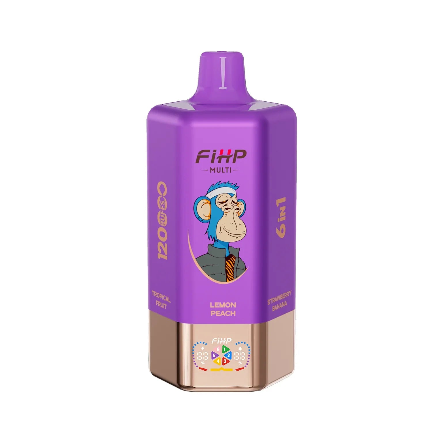 🚀 Jednorazowy e-papieros FIHP, smak 6 w 1 (120 000 zaciągnięć)